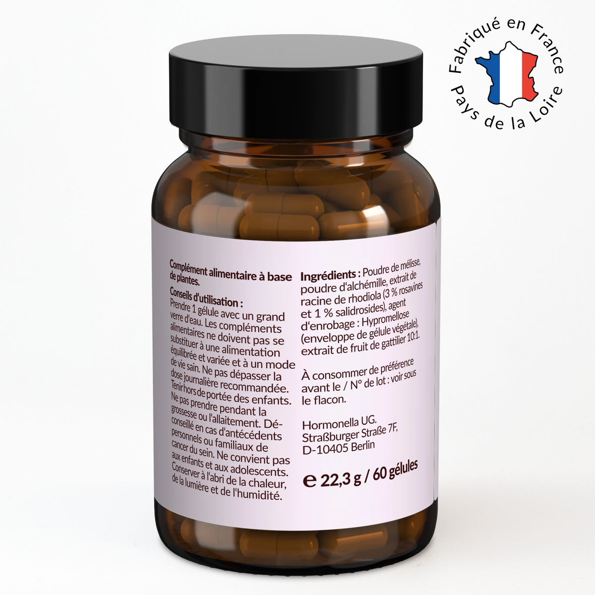 Photo des informations importantes sur le produit d'Hormonella Bien dans son mois - 1 gélule par jour