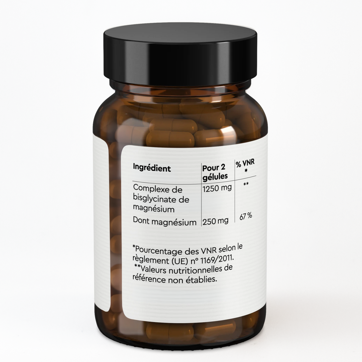 Vue détaillée sur la composition des gélules Magnésium d'Hormonella
