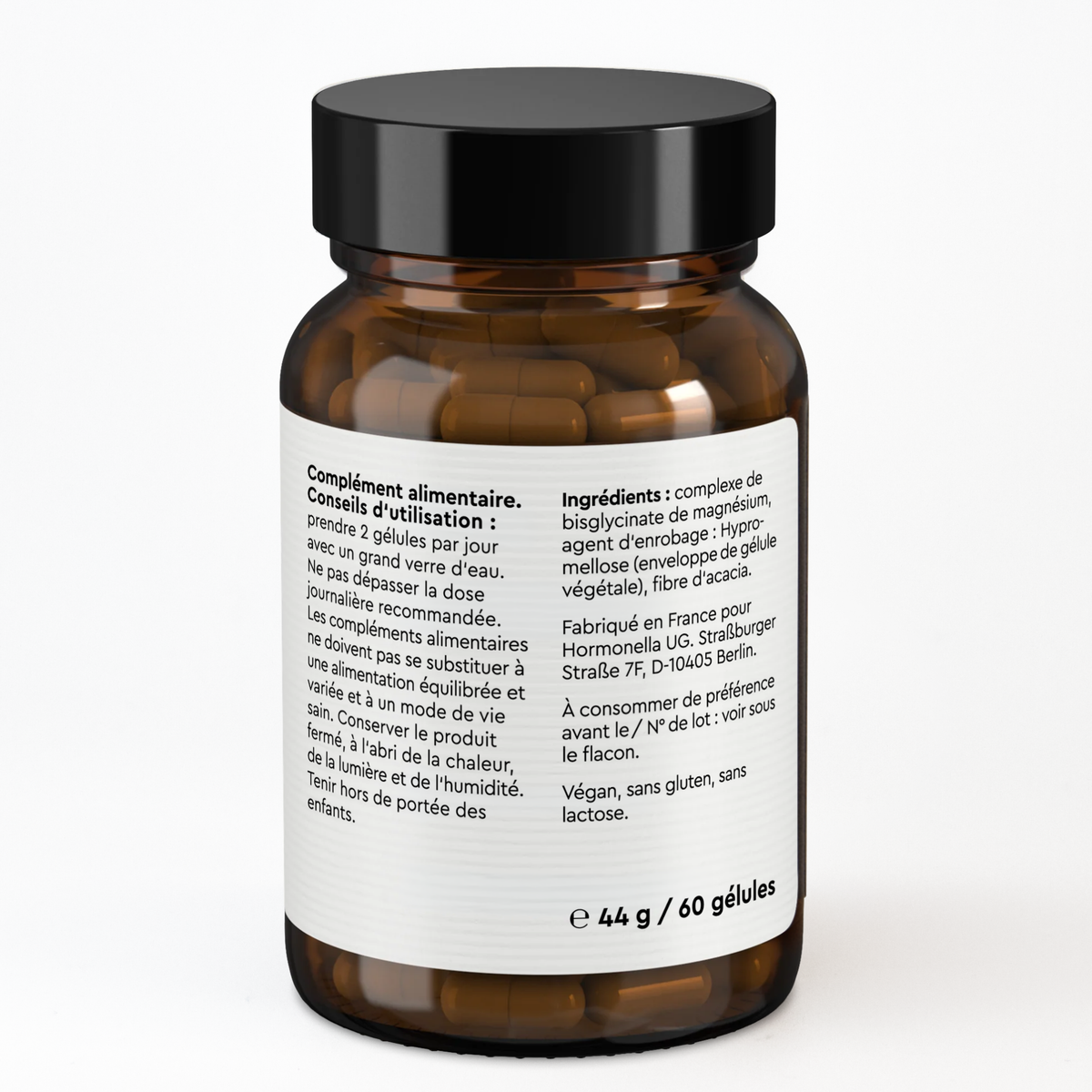 Photo des informations importantes sur le produit d'Hormonella Magnésium bisglycinate