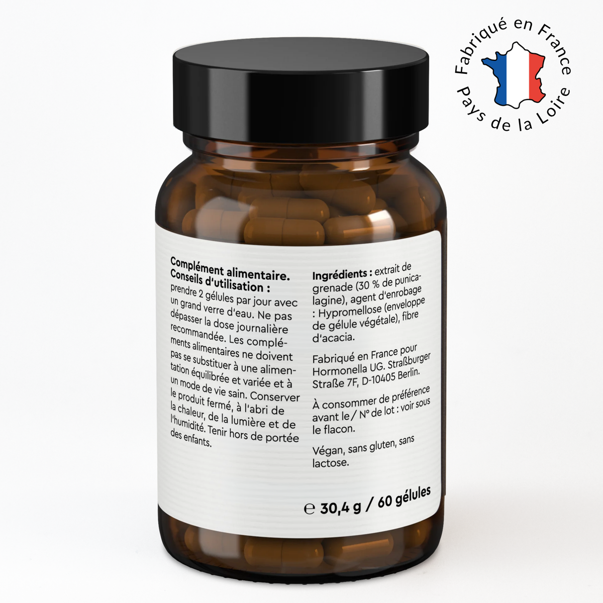 Photo des informations importantes sur le produit d'Hormonella Punica Granatum - Extrait de grenade